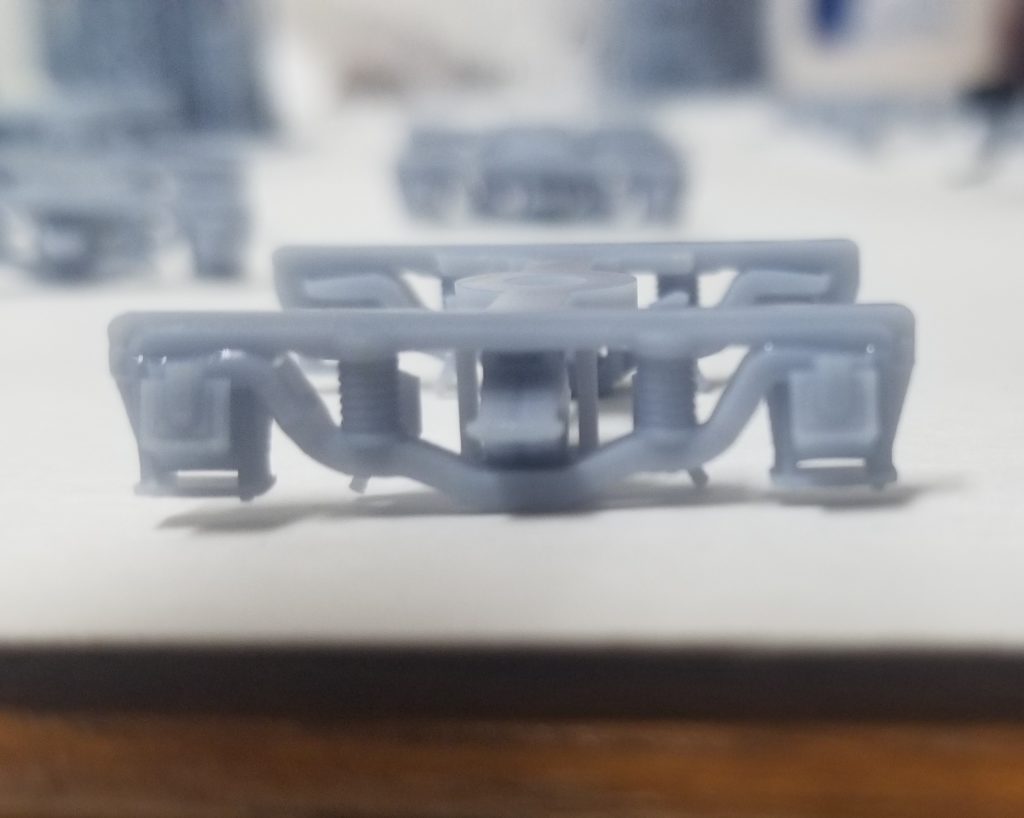 MILW drop frame caboose trucks/pairHO scale LWP600 Lines West Products