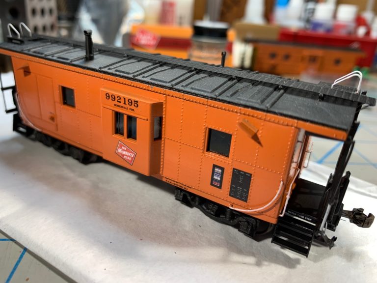 Milwaukee Road Thrall built caboose 1970’s eraHO scale unpainted kit