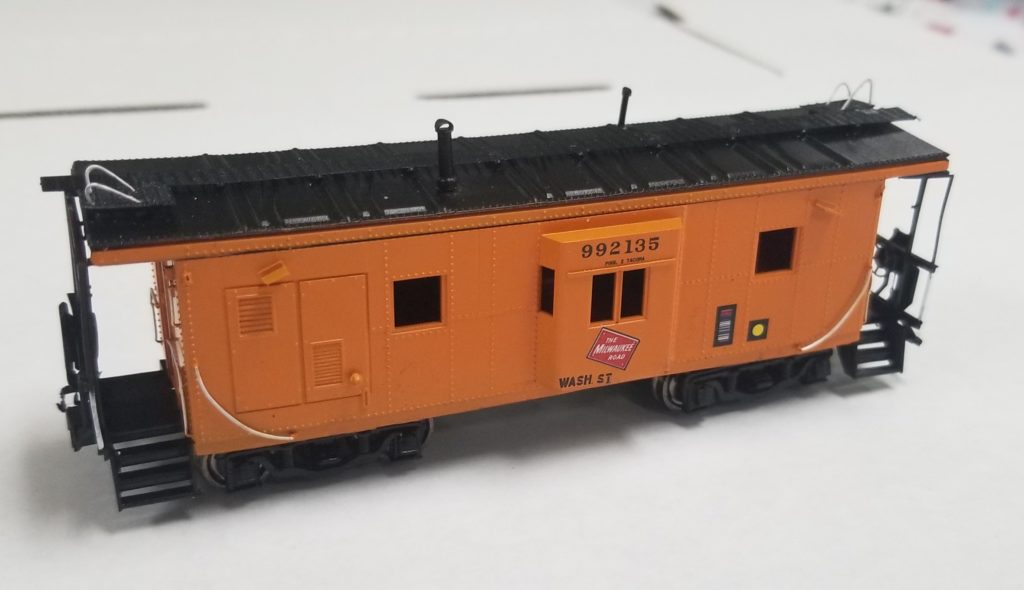 Milwaukee Road Thrall cabooseHO scale assembled ’70’s era 992135
