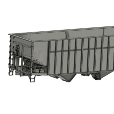 Milwaukee Road 91000 series 34' rebuilt twin bay hopper car undecorated kit-HO scale LWP-701