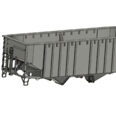 Milwaukee Road 91500 series 34' rebuilt twin bay hopper car undecorated kit-HO scale LWP-702