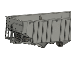 Milwaukee Road 94000 series 34' rebuilt twin bay hopper car undecorated kit-HO scale LWP-703