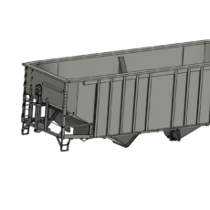 Milwaukee Road 95500 series 34' rebuilt twin bay hopper car undecorated kit-HO scale LWP-704