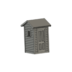 Single door outhouse-MILW section crew 1909 design-two kits-LWP-206