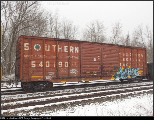 Southern 50'6" double door waffle side boxcar built by Pullman Standard. As built with original doors. - Image 3