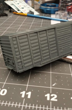 Southern 50'6" double door waffle side boxcar built by Pullman Standard. As built with original doors. Includes "as delivered" decals.