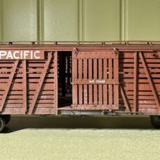 Western Pacific 40’ Pullman Stockcar, Wood Roof, Wood Number boards #75801-76032 AB Brakes w/decals