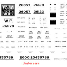 Western Pacific 40' Plaster car with large herald