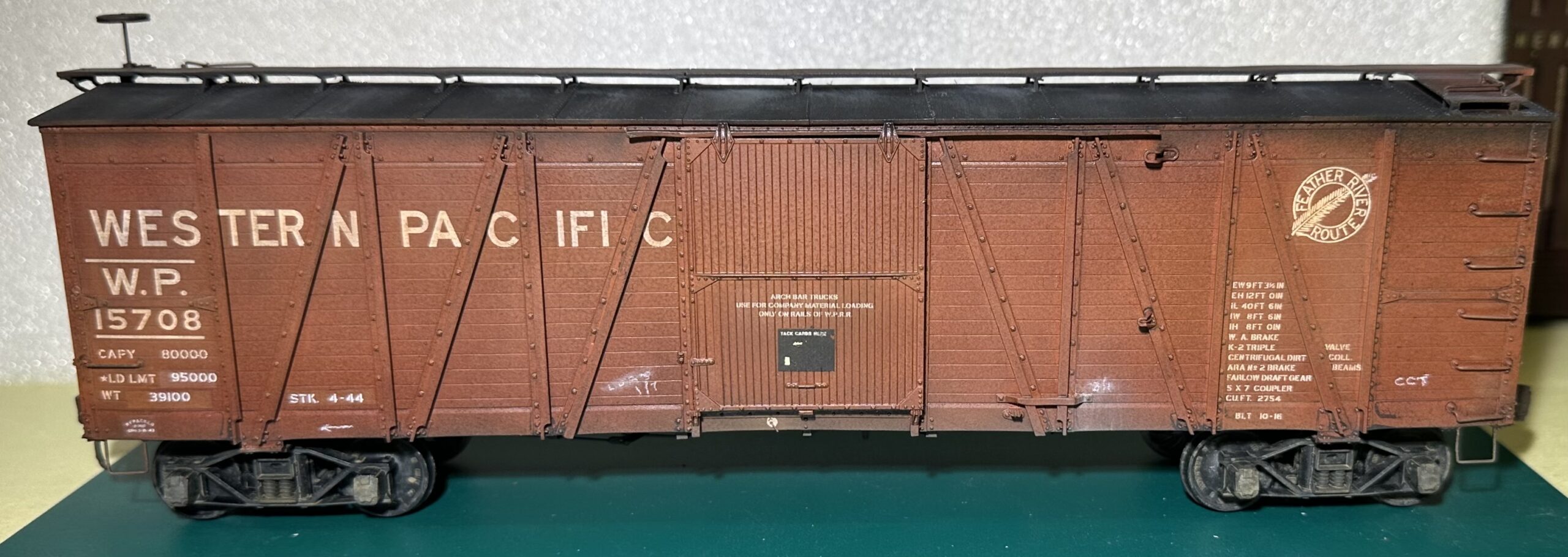 O-Western Pacific 1916 40' Pullman Outside Braced Boxcar