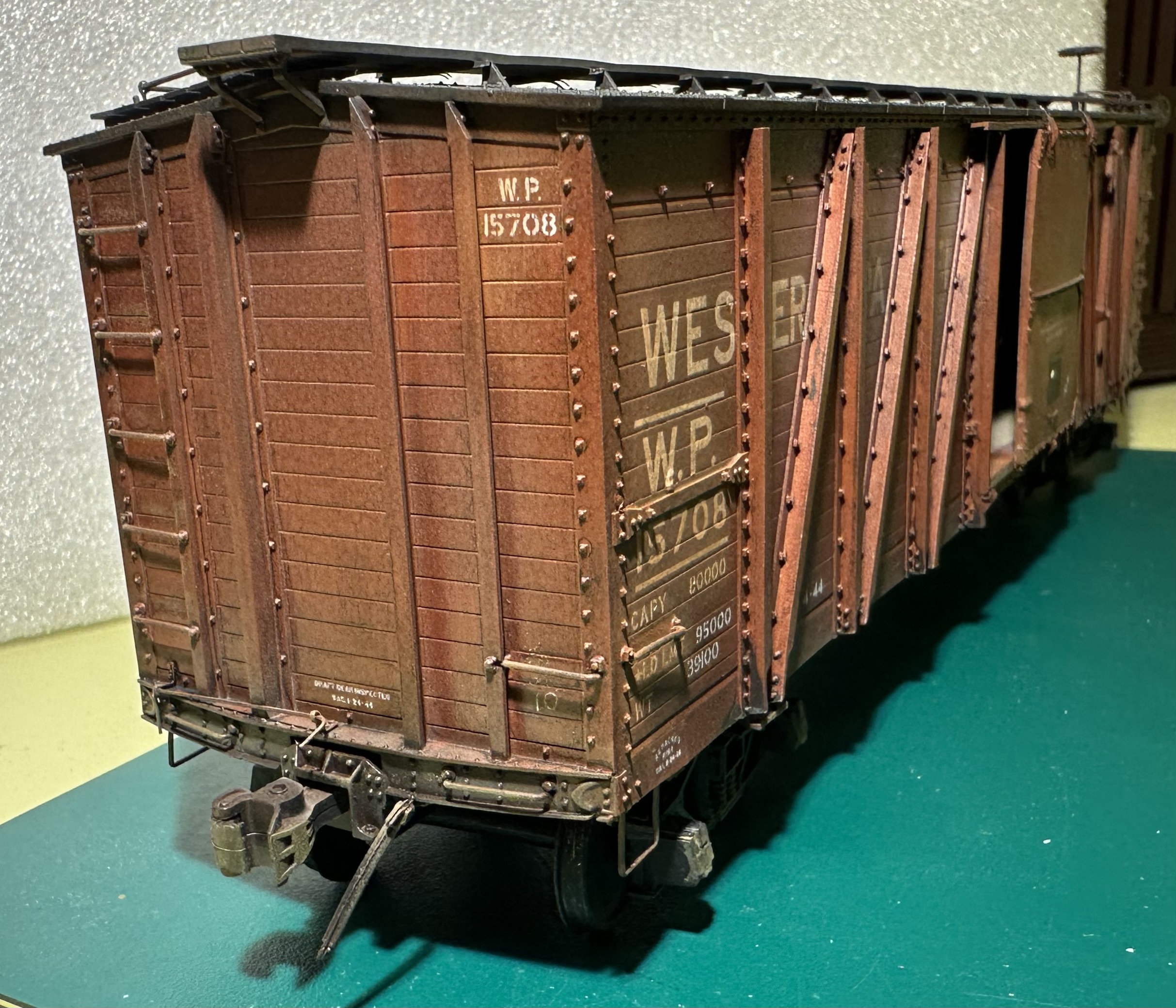 O-Western Pacific 1916 40' Pullman Outside Braced Boxcar - Image 8